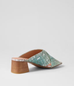 FIREY DJ KHAKI CROC PRINT LEATHER