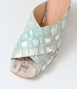 FIREY DJ KHAKI CROC PRINT LEATHER
