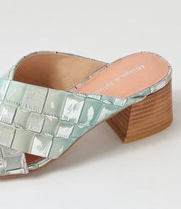 FIREY DJ KHAKI CROC PRINT LEATHER