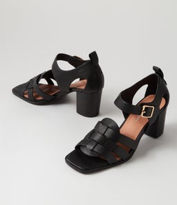 HAYAT DJ BLACK BLACK HEEL LEATHER