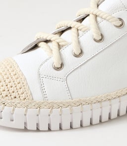 HARENA DJ WHITE WHITE SOLE LEATHER