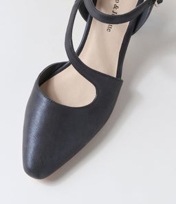 HALIAN DJ NAVY SHIMMER LEATHER