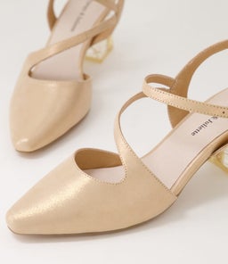 HALIAN DJ ROSE GOLD SHIMMER LEATHER