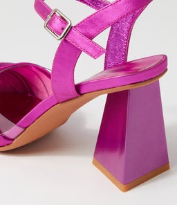 HIVON DJ CLEAR FUCHSIA SATIN VINYLITE LEATHER