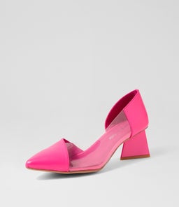 ISLEN DJ HOT PINK CLEAR LEATHER VINYLITE