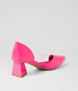 ISLEN DJ HOT PINK CLEAR LEATHER VINYLITE