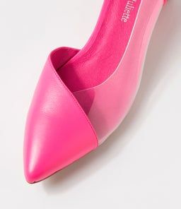 ISLEN DJ HOT PINK CLEAR LEATHER VINYLITE