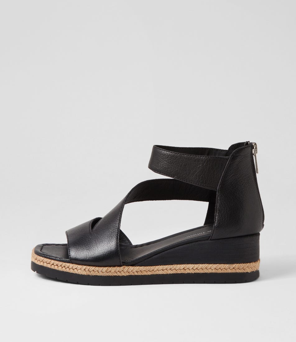 Ismet Black Leather Espadrilles Ismet Black Leather Espadrilles