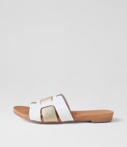 JEDDALY DJ WHITE GOLD LEATHER ELASTIC