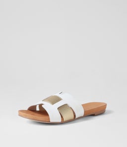JEDDALY DJ WHITE GOLD LEATHER ELASTIC