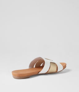 JEDDALY DJ WHITE GOLD LEATHER ELASTIC