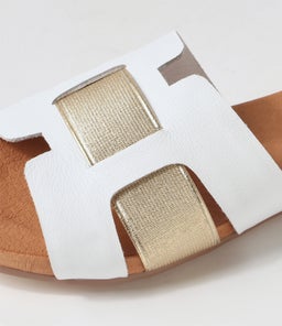 JEDDALY DJ WHITE GOLD LEATHER ELASTIC