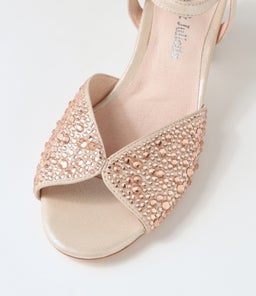 JUBA DJ NUDE SHIMMER NUDE LEATHER JEWELS