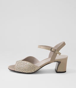 JUBA DJ LT PEWTER SHIMMER LEATHER JEWELS