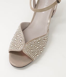 JUBA DJ LT PEWTER SHIMMER LEATHER JEWELS