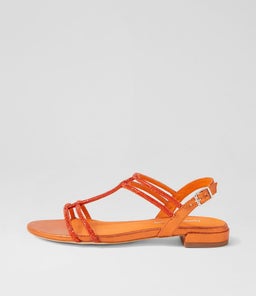 LAROZA DJ ORANGE METALLIC FABRIC JEWELS