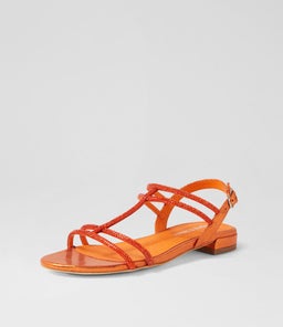 LAROZA DJ ORANGE METALLIC FABRIC JEWELS