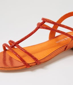 LAROZA DJ ORANGE METALLIC FABRIC JEWELS