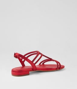 LAROZA DJ RED METALLIC FABRIC JEWELS
