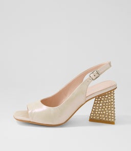 LANTOS DJ NUDE SHIMMER LEATHER JEWELS