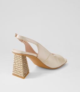 LANTOS DJ NUDE SHIMMER LEATHER JEWELS