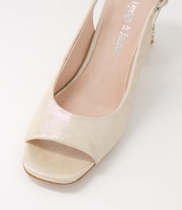 LANTOS DJ NUDE SHIMMER LEATHER JEWELS