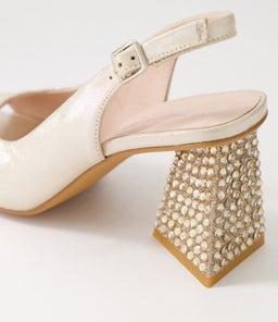 LANTOS DJ NUDE SHIMMER LEATHER JEWELS