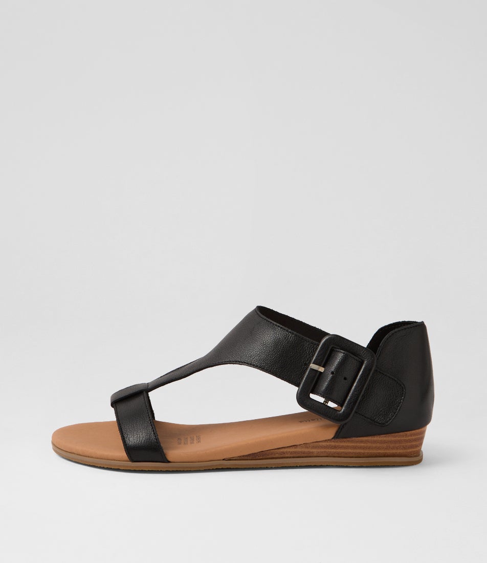 Huntlee Black Natural Leather Sandals Huntlee Black Natural Leather Sandals