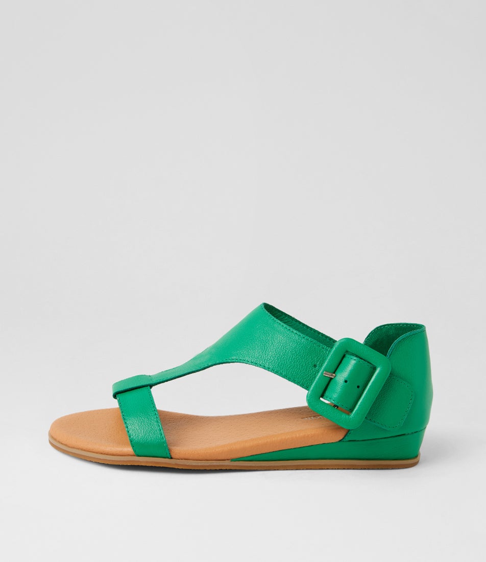 Huntlee Emerald Leather Sandals Huntlee Emerald Leather Sandals
