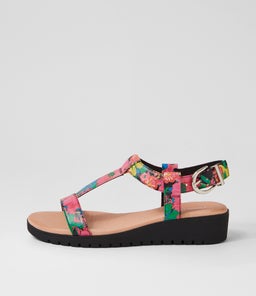 MARJ DJ BLACK BLACK FLOWERMANIA LEATHER SOLE