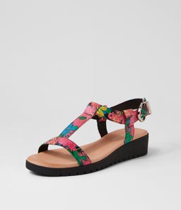 MARJ DJ BLACK BLACK FLOWERMANIA LEATHER SOLE