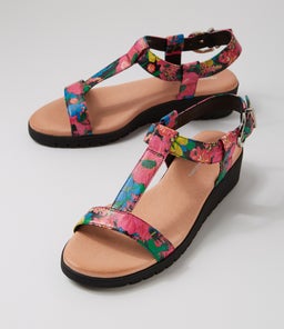 MARJ DJ BLACK BLACK FLOWERMANIA LEATHER SOLE