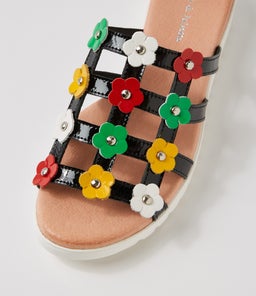 MARKISE DJ BLACK BRIGHT PATENT MULTI