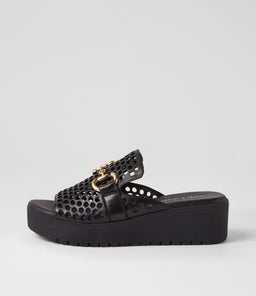 OSTENO DJ BLACK BLACK SOLE LEATHER