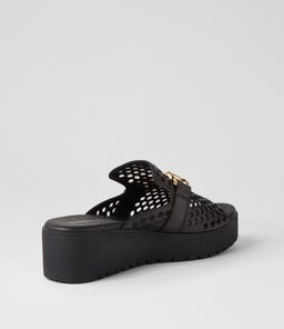 OSTENO DJ BLACK BLACK SOLE LEATHER