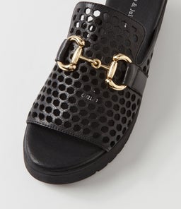 OSTENO DJ BLACK BLACK SOLE LEATHER
