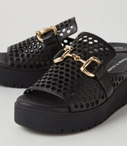 OSTENO DJ BLACK BLACK SOLE LEATHER