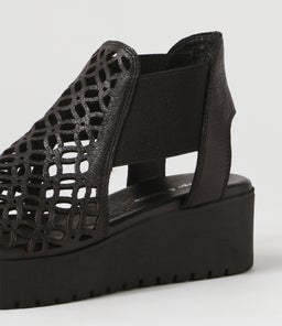 ODATE DJ BLACK BLACK SOLE LEATHER
