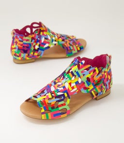 PIETRO DJ PINK STRIPE MULTI PATENT LEATHER