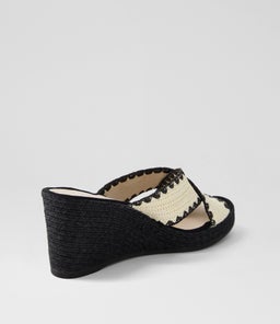 PRINDLE DJ BEIGE BLACK SYN RAFFIA