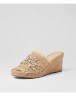 Pitchy Coffee Synthetic Raffia Espadrilles
