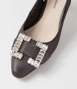 PRENTIS DJ BLACK LIZARD SHIMMER LEATHER