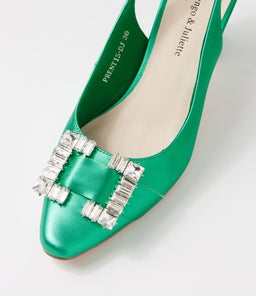PRENTIS DJ EMERALD SATIN LEATHER