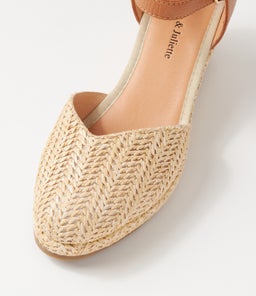 RASTAN DJ NATURAL DK TAN SYN RAFFIA LEATHER