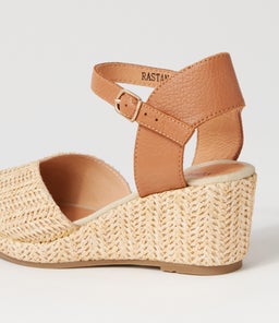 RASTAN DJ NATURAL DK TAN SYN RAFFIA LEATHER