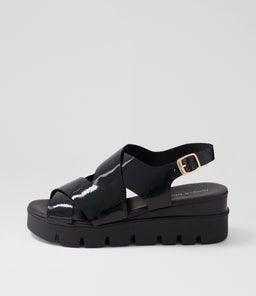 RIKU DJ BLACK BLACK&BLACK PATENT SOLE