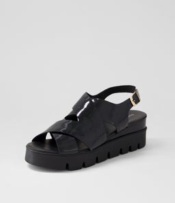 RIKU DJ BLACK BLACK&BLACK PATENT SOLE