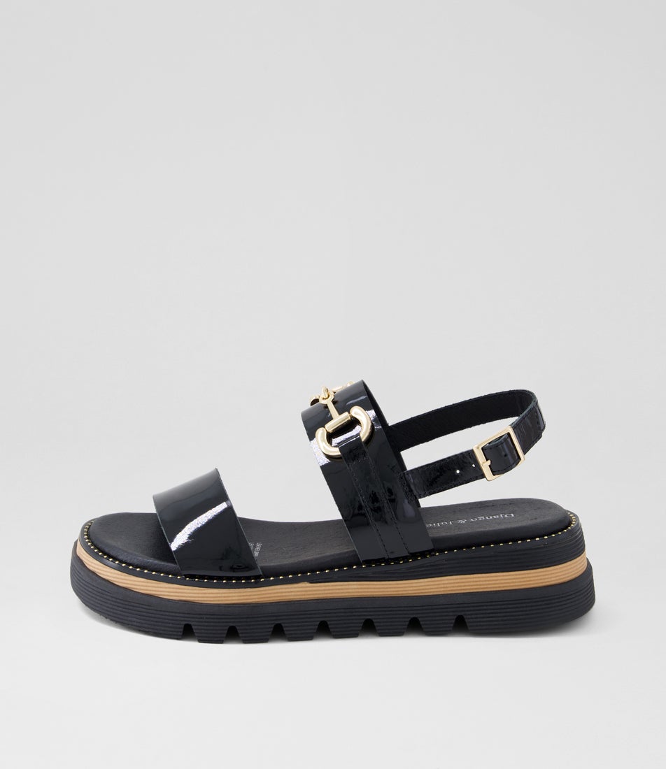 Sabri Black Patent Leather Sandals Sabri Black Patent Leather Sandals