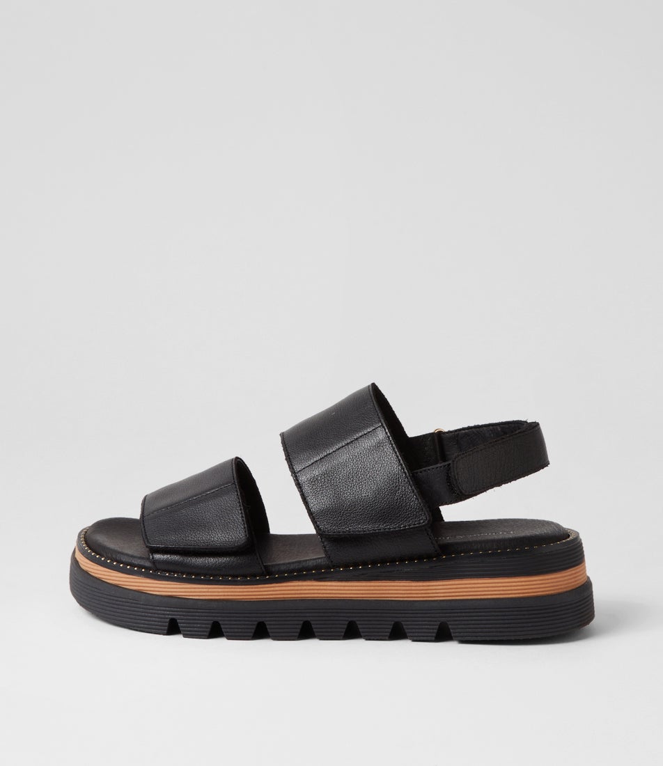 Soner Black Leather Sandals Soner Black Leather Sandals
