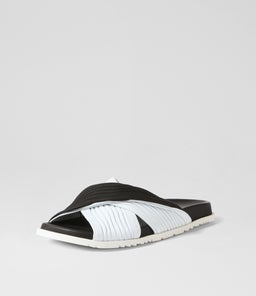 TOYCE DJ BLACK WHITE LEATHER